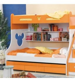 children bunk bed with stairs